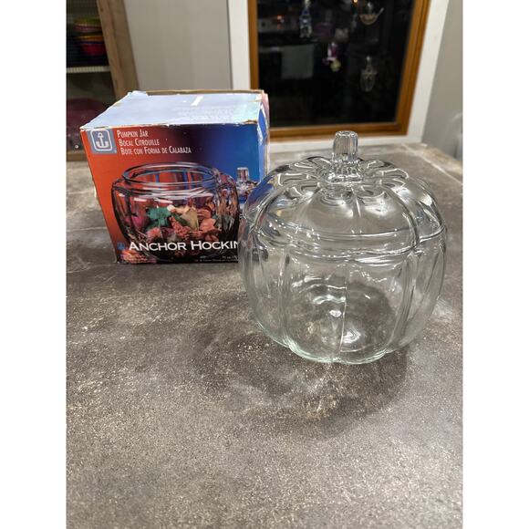 Anchor Hocking “Pumpkin Jar” 1900s - Picture 1 of 3